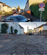 Baustellenabsicherung Liestraße Sonntag Nachmittag 28-01-2024